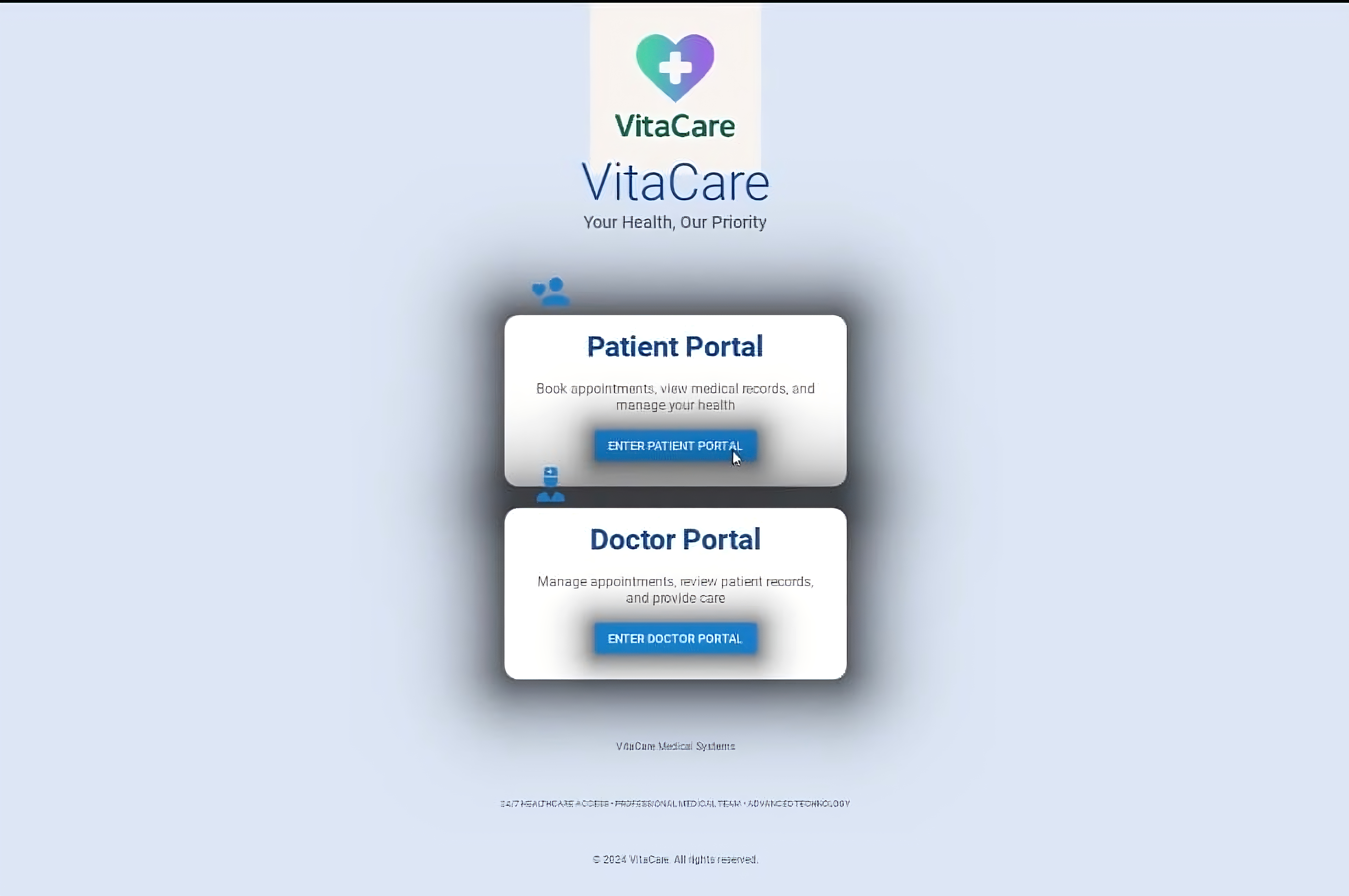 Vita-Care Telemedicine app interface